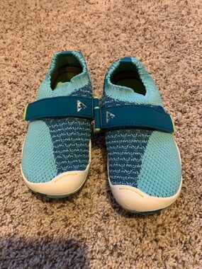 PLAE Kids Aqua and Teal Knit Slip-On Sneakers